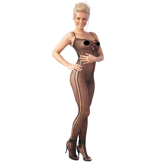 NO:XQSE - Side Patterned Cat Suit - Black