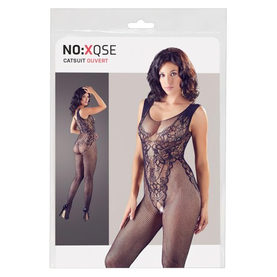 NO:XQSE - sleeveless, open mesh bodysuit - black (S-L)