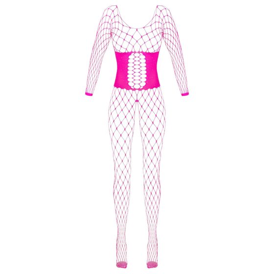 Cottelli - Mesh Bodystocking (Pink) - S-L