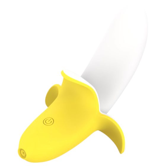 Lonely - Battery-Powered, Waterproof Banana Vibrator (Yellow-White)