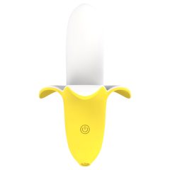   Lonely - Battery-Powered, Waterproof Banana Vibrator (Yellow-White)