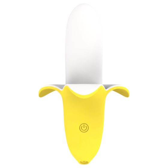 Lonely - Battery-Powered, Waterproof Banana Vibrator (Yellow-White)