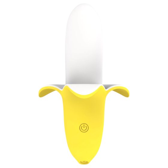 Lonely - Battery-Powered, Waterproof Banana Vibrator (Yellow-White)