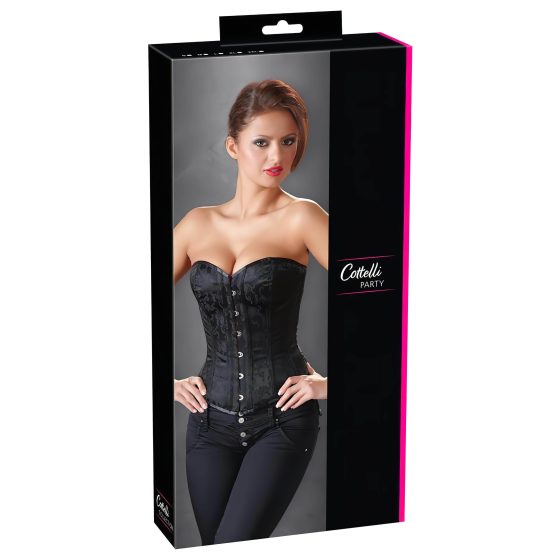 Cottelli - Embroidered Party Corset (Black)