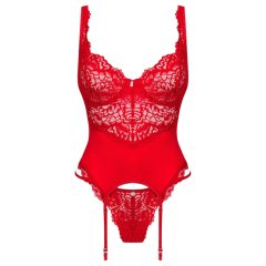 Obsessive Amor Cherris - lace set with garter belt (red)