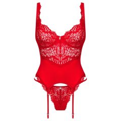 Obsessive Amor Cherris - lace set with garter belt (red)