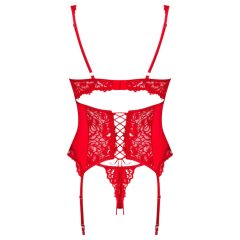 Obsessive Amor Cherris - lace set with garter belt (red)