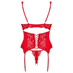 Obsessive Amor Cherris - lace set with garter belt (red)