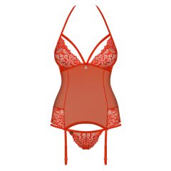 Obsessive 838-COR-3 - Halter-Neck Top with Thong (Red)