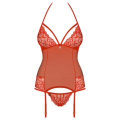 Obsessive 838-COR-3 - Halter-Neck Top with Thong (Red)