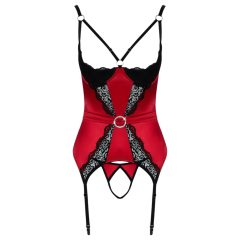 Cottelli - Lace Insert Breast Lifting Top Set (Red)