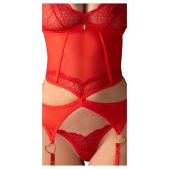 Obsessive Cupide Desir - Sheer Lace Top Set (Red)