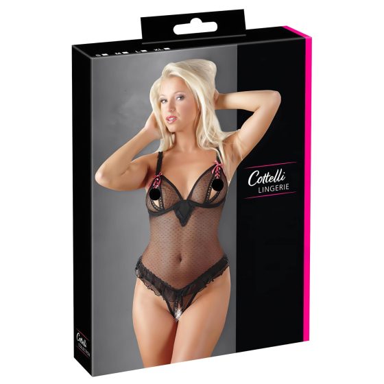 Cottelli - Open Bodysuit (Black)