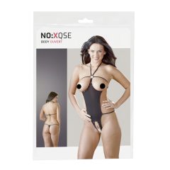 NO:XQSE - Open, Rhinestone Sexy Bodysuit - Black (S-L)