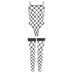 NO:XQSE - Perforated Sexy Set - Black (S-L)