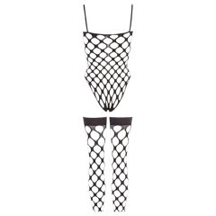 NO:XQSE - Perforated Sexy Set - Black (S-L)