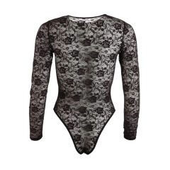 Cottelli - Shiny Lace Bodysuit (Black)