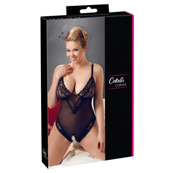 Cottelli Plus Size - lace body (black)