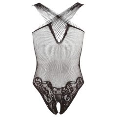 NO:XQSE - Floral Lace Halterneck Bodysuit - Black (S-L)