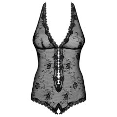 Obsessive Fiorenta - Pearl and Lace Bodysuit (Black)