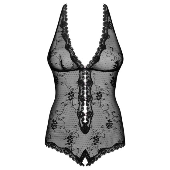 Obsessive Fiorenta - Pearl and Lace Bodysuit (Black)