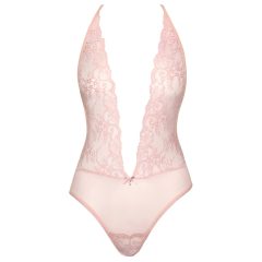 Kissable - Deep V-Neck Lace Bodysuit (Pink)