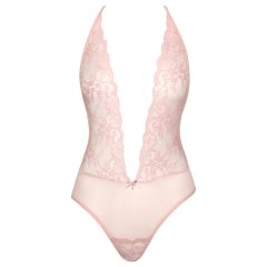 Kissable - Deep V-Neck Lace Bodysuit (Pink)