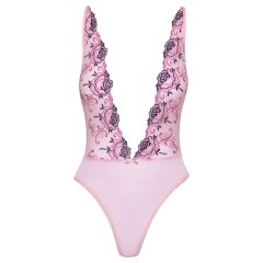 Kissable - Pink Rosette Embroidered Bodysuit