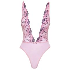 Kissable - body with rose embroidery (pink)