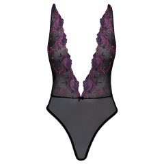 Kissable - Pink Embroidered Bodysuit (Black)