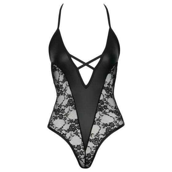 Cottelli Party - Flower Pattern Bodysuit (Black)