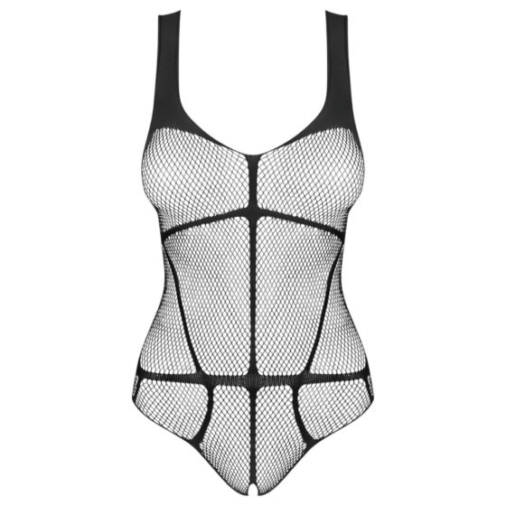 Obsessive B336 - Sheer Open Mesh Bodysuit (Black) - S-L