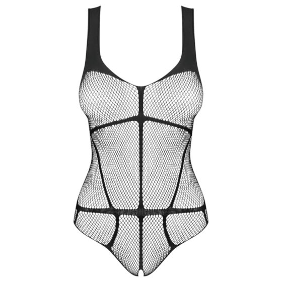 Obsessive B336 - Sheer Open Mesh Bodysuit (Black) - S-L