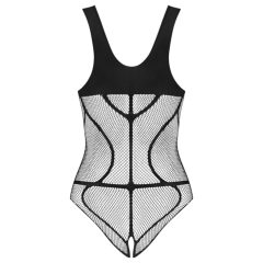 Obsessive B336 - Sheer Open Mesh Bodysuit (Black) - S-L