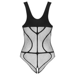 Obsessive B336 - Sheer Open Mesh Bodysuit (Black) - S-L