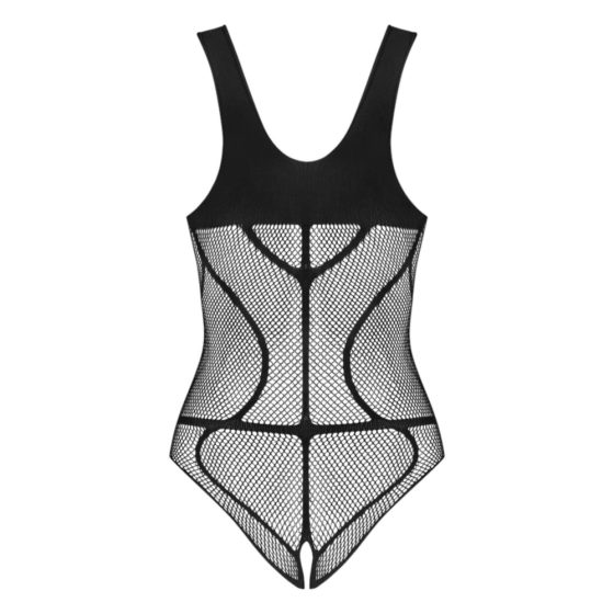 Obsessive B336 - Sheer Open Mesh Bodysuit (Black) - S-L