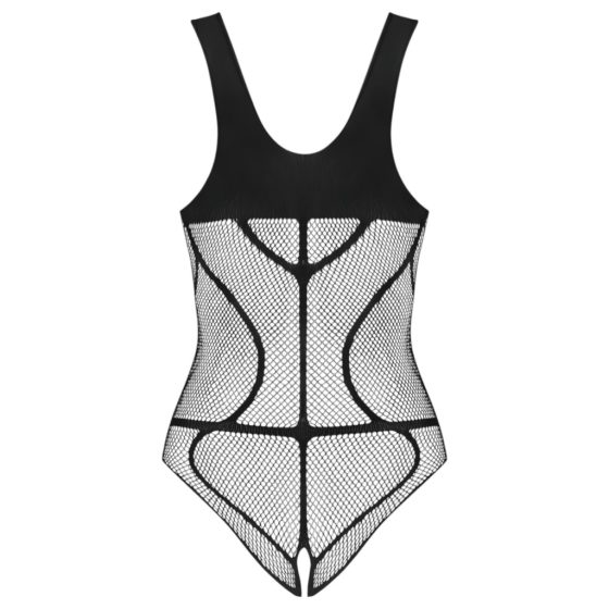 Obsessive B336 - Sheer Open Mesh Bodysuit (Black) - S-L