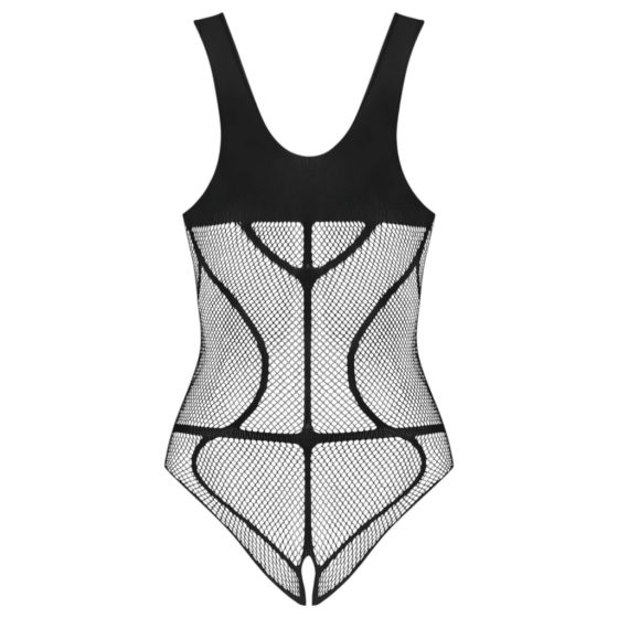 Obsessive B336 - Sheer Open Mesh Bodysuit (Black) - S-L