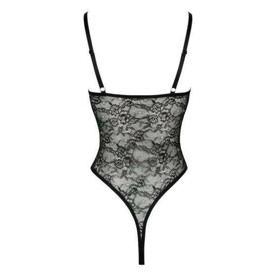 Cottelli - sheer open lace body (black)