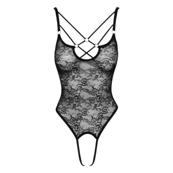 Cottelli - sheer open lace body (black)