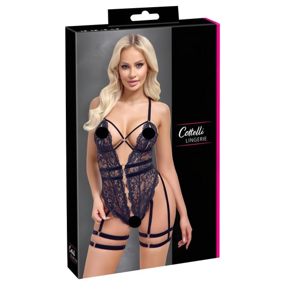 Cottelli - open strappy sex body (black)