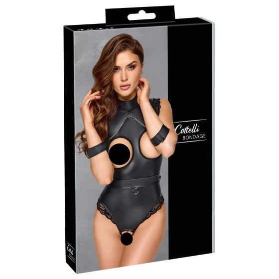 Cottelli Bondage - open cup body (black)