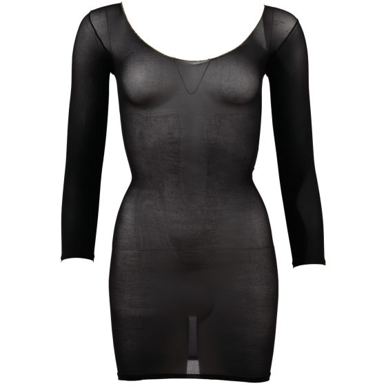 NO:XQSE - Long Sleeve, Sheer Bodystocking - Black (S-L)