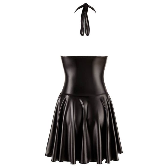 Noir - Layered Dress with Sheer Top and Neck Strap (Black)