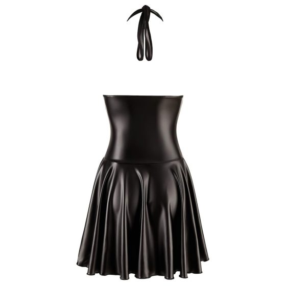 Noir - Layered Dress with Sheer Top and Neck Strap (Black)