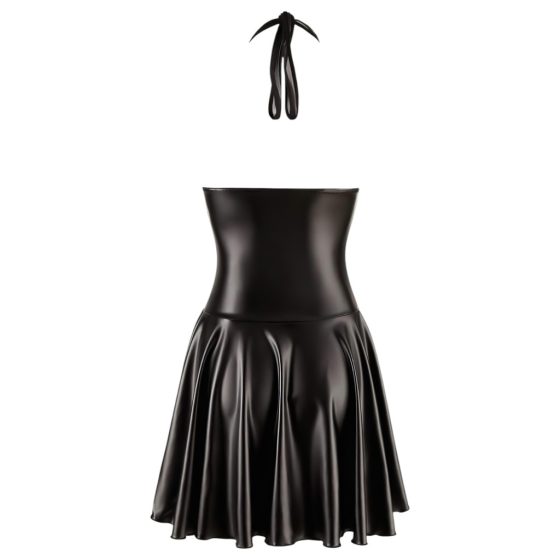 Noir - Layered Dress with Sheer Top and Neck Strap (Black)