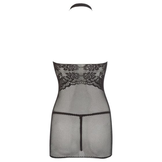 Mandy Mystery - Fishnet Dress with Choker and Thong (Black)