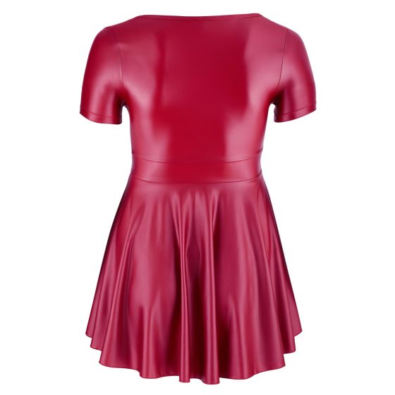 Cottelli Plus Size - A-Line Mini Dress (Burgundy)