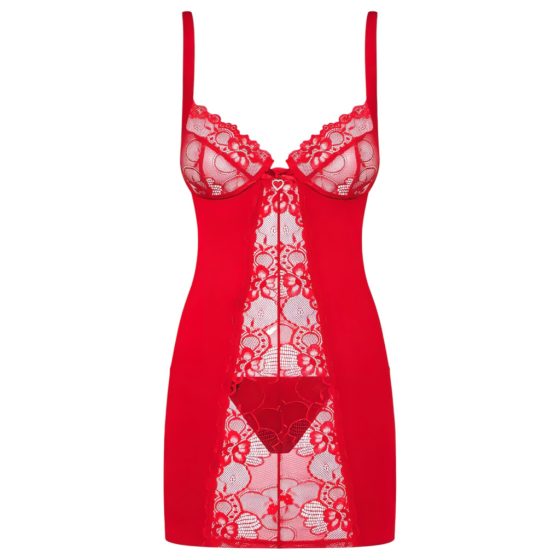 Obsessive Heartina - Sleepwear with Thong (Red)