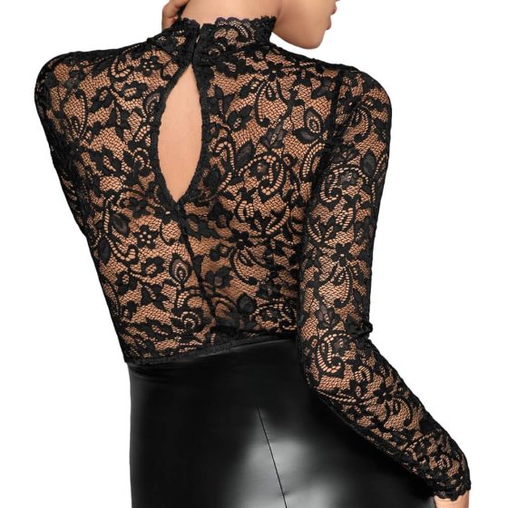 Noir - Long Sleeve Lace Dress (Black)